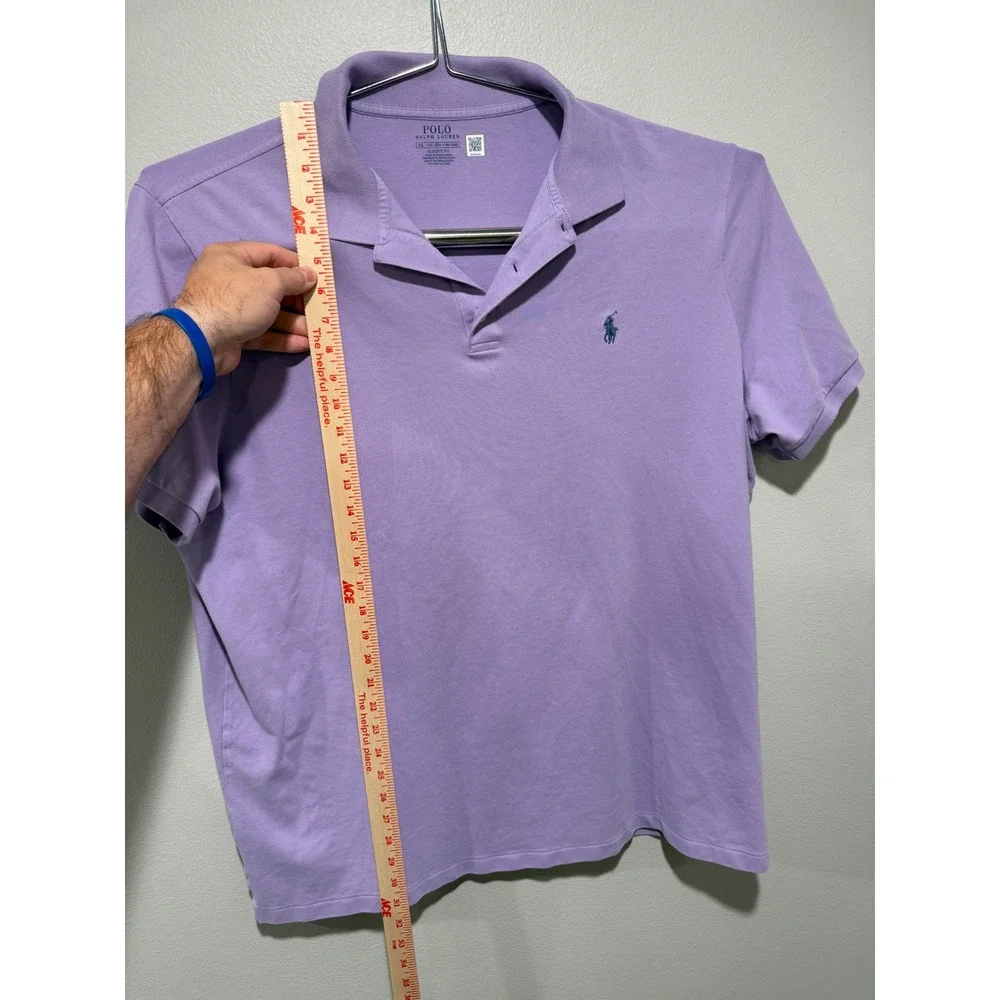 Polo Ralph Lauren Mens XXL Classic Fit Lavender Purple Polo Shirt Short Sleeve